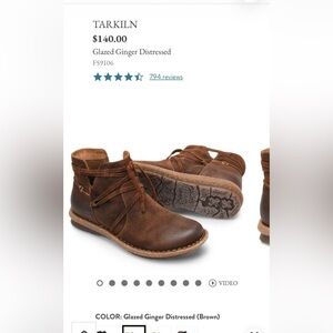 Born brown Leather Ankle Boots